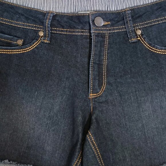 Fire And Gold Dark Wash Denim Women's Size 12 Shorts Cut Off - Picture 2 of 4